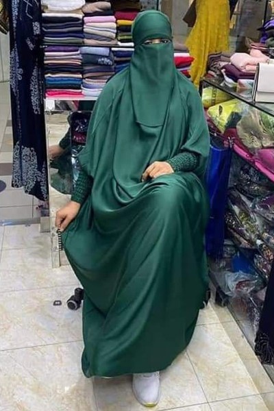 (12 Pieces Set) Green Jilbab Abaya