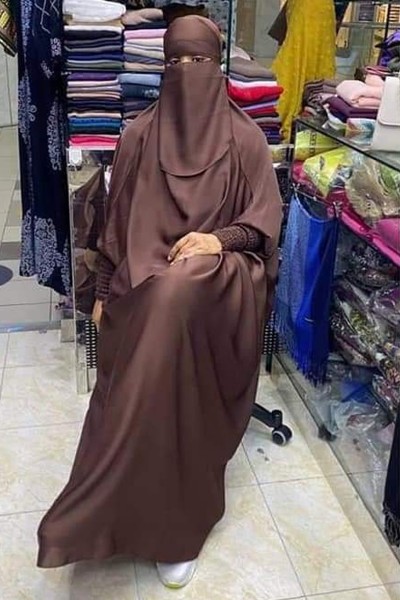 (12 Pieces Set) Brown Jilbab Abaya