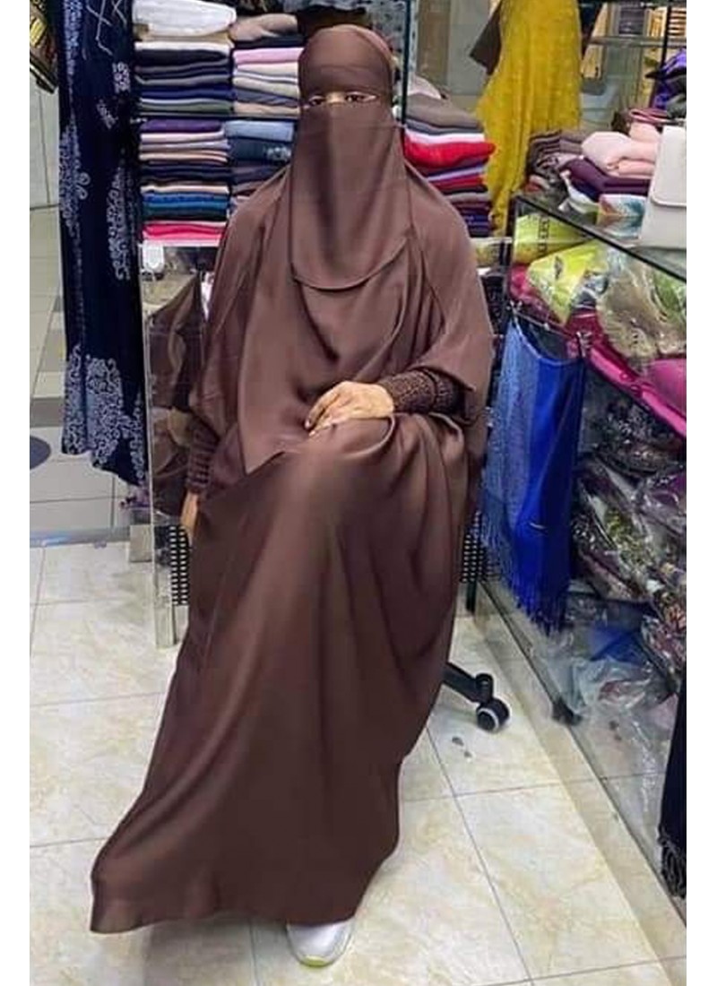 (12 Pieces Set) Brown Jilbab Abaya