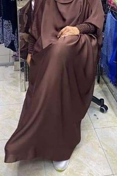 (12 Pieces Set) Brown Jilbab Abaya