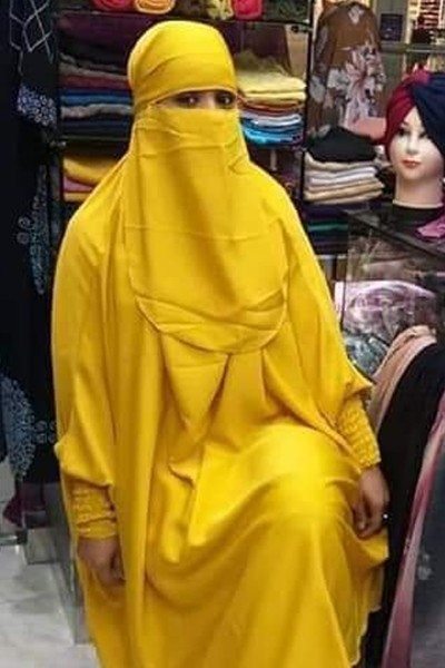 (12 Pieces Set) Yellow Jilbab Abaya