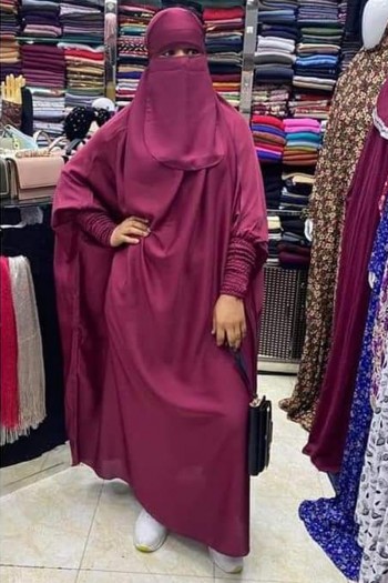 (12 Pieces Set) Maron Jilbab Abaya