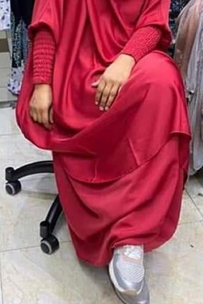 (12 Pieces Set) Red Jilbab Abaya