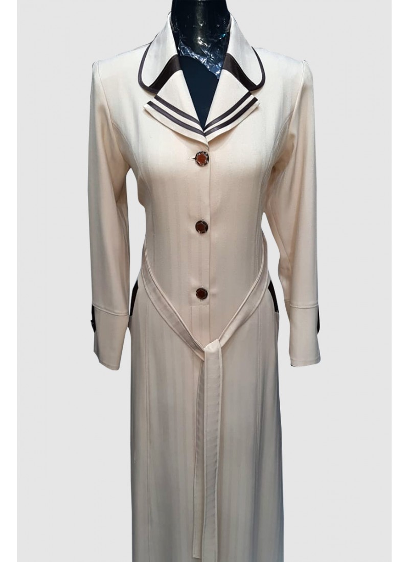 (3 Pieces Set) Classy Abaya Coat