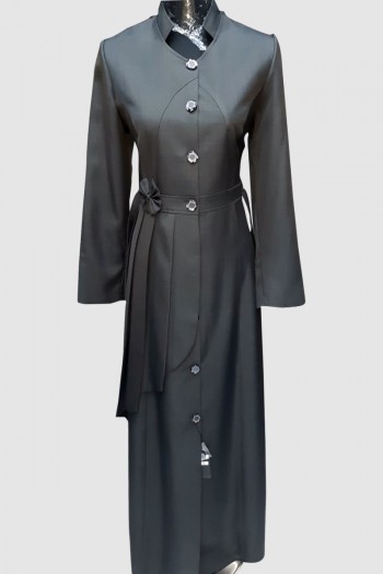 (3 Pieces Set) Formal Abaya Coat