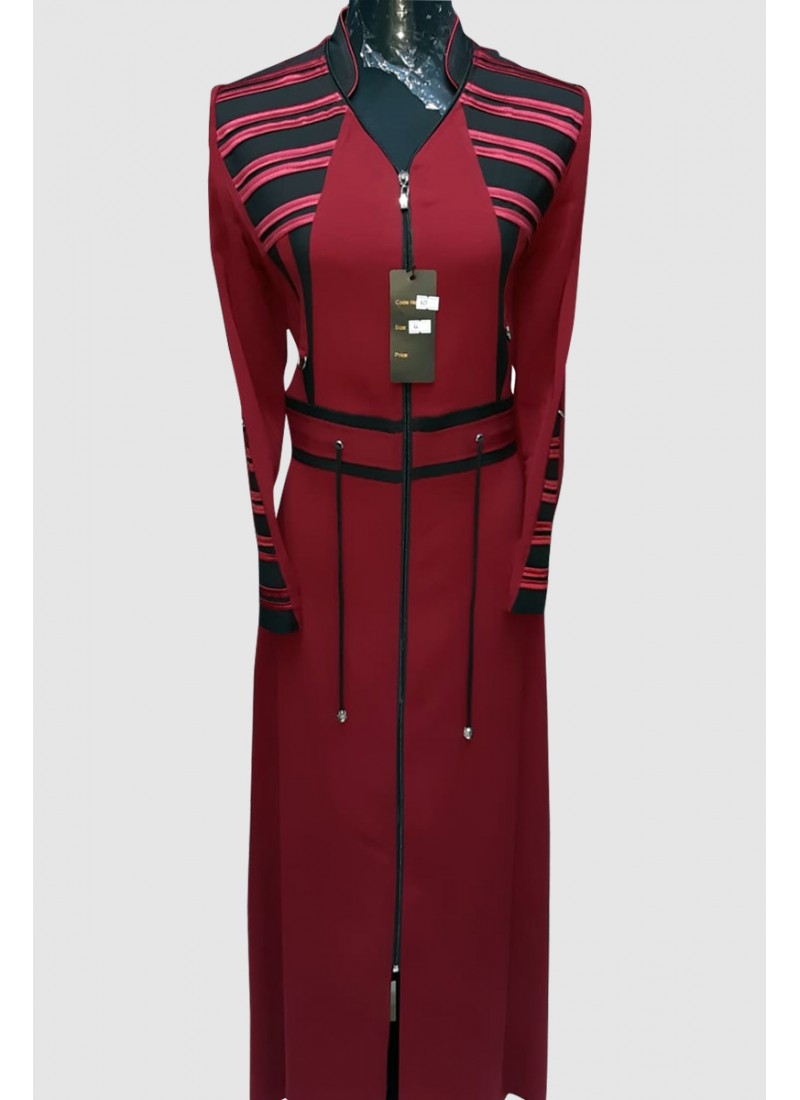 (3 Pieces Set) Couture Abaya Coat
