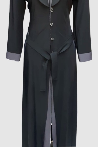 (3 Pieces Set) Arabian Abaya Coat