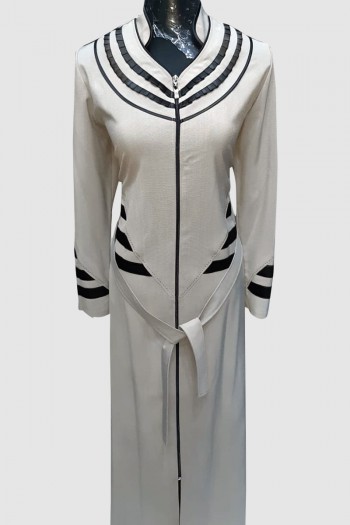 (3 Pieces Set) Elegance Abaya Coat
