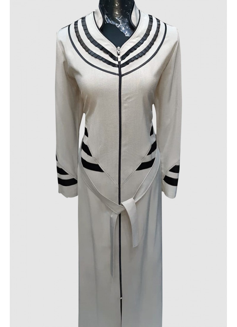 (3 Pieces Set) Elegance Abaya Coat