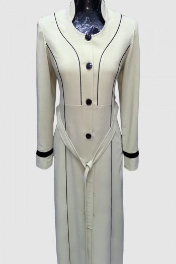 (3 Pieces Set) Warm Abaya Coat