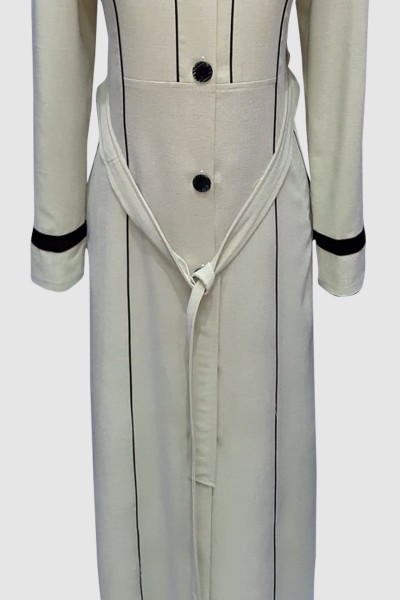 (3 Pieces Set) Warm Abaya Coat