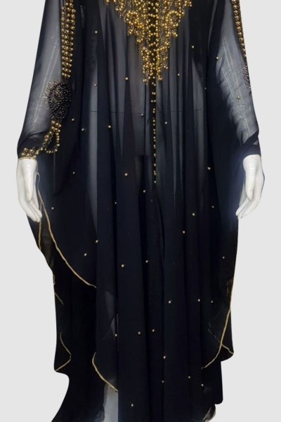 (3 Pieces Set) Fancy Aroosa Abaya 