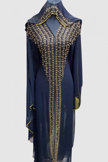 (3 Pieces Set) Stunning Aroosa Abaya 