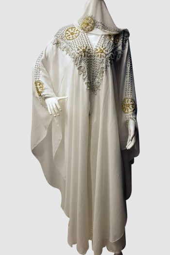 (3 Pieces Set) Traditional Aroosa Abaya 