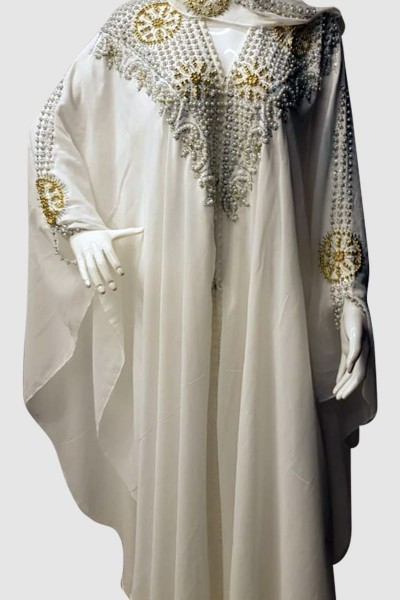 (3 Pieces Set) Traditional Aroosa Abaya 