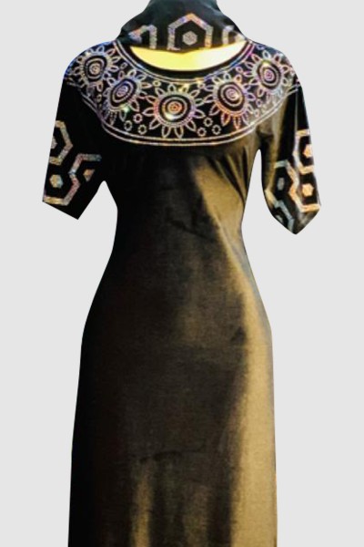 (MOQ 3 PCS) Trendy Velvet Abaya
