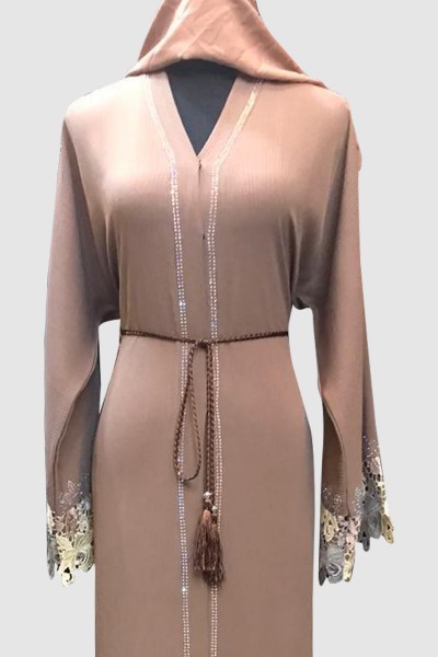 (MOQ 3 PCS) Net Fancy Abaya