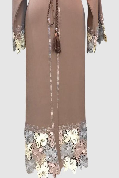 (MOQ 3 PCS) Net Fancy Abaya