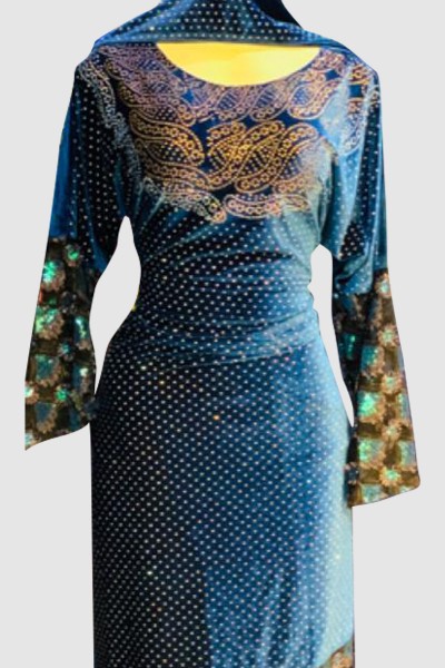 (MOQ 3 PCS) Vintage Velvet Abaya