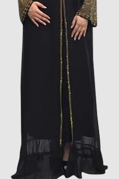 (MOQ 3 PCS) Crystal Open Abaya