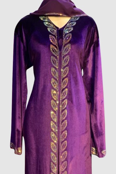 (MOQ 3 PCS) Effa Velvet Abaya