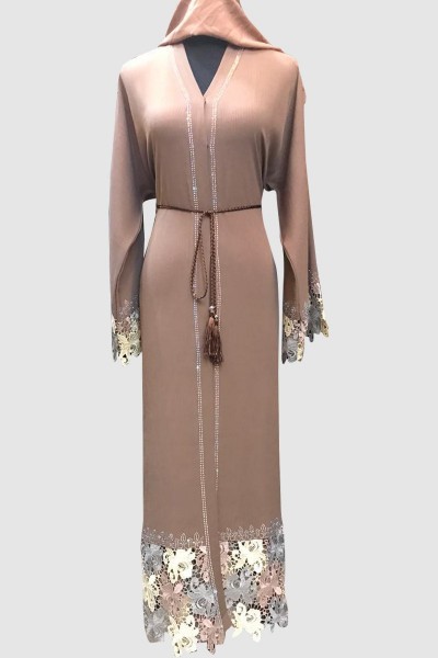 (MOQ 3 PCS) Net Fancy Abaya