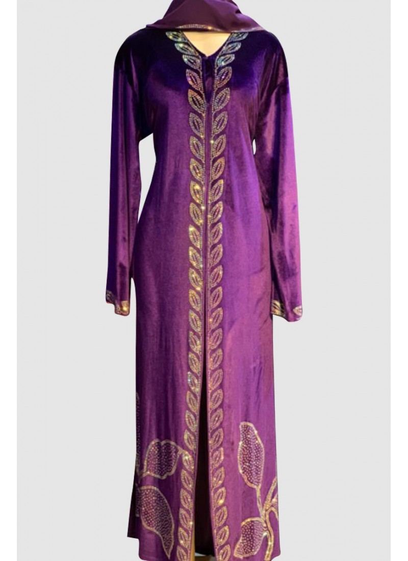 (MOQ 3 PCS) Effa Velvet Abaya
