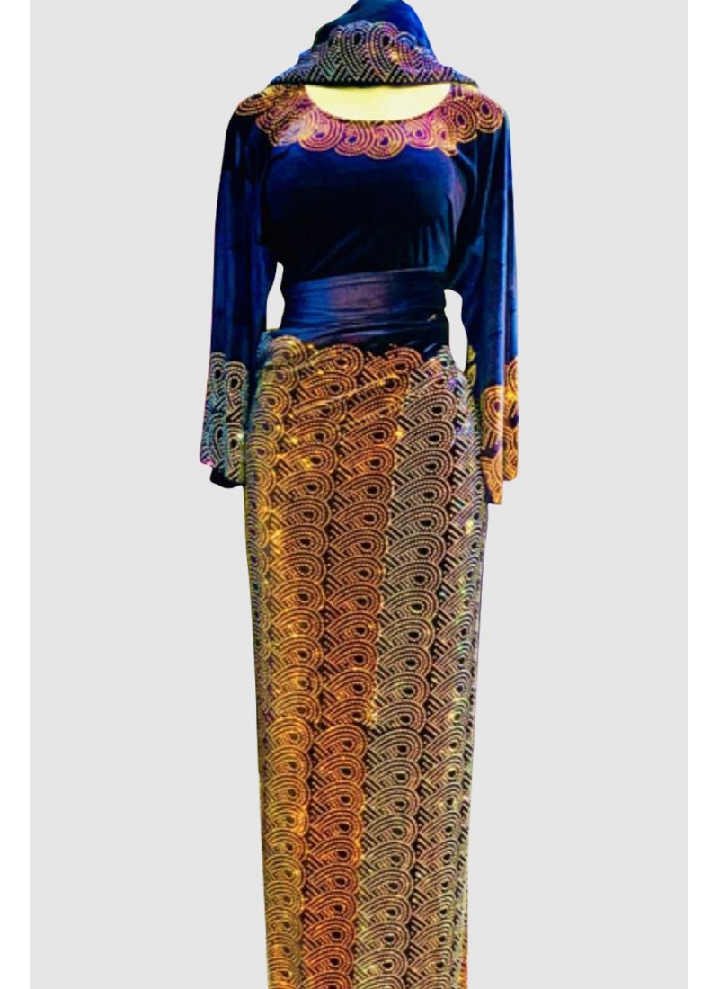 (MOQ 3 PCS) Fustany Velvet Abaya