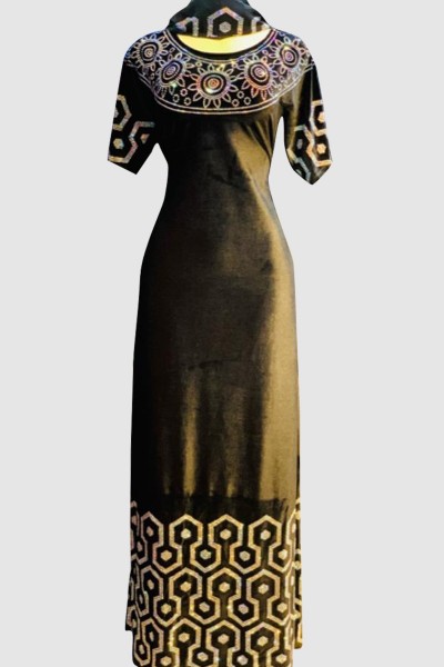 (MOQ 3 PCS) Trendy Velvet Abaya