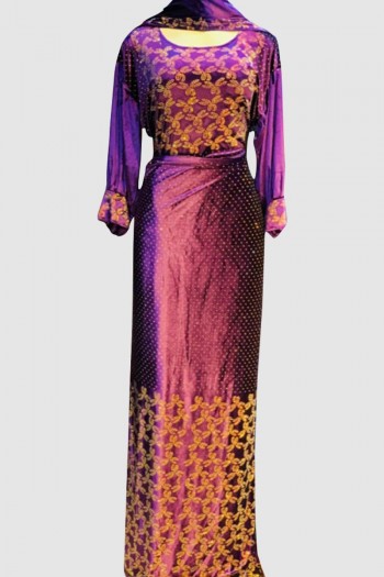 (MOQ 3 PCS) Shinny Velvet Abaya 