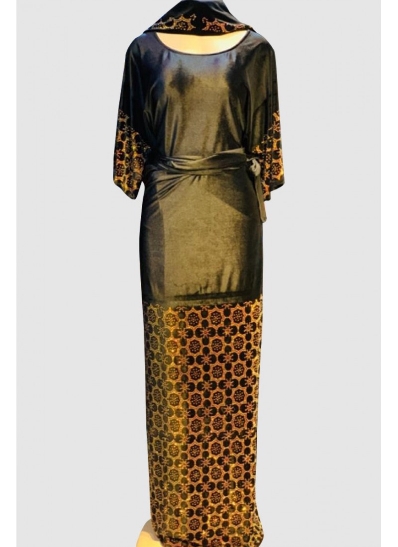(MOQ 3 PCS) Shinny Beads Abaya