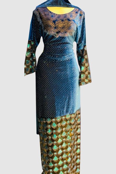(MOQ 3 PCS) Vintage Velvet Abaya