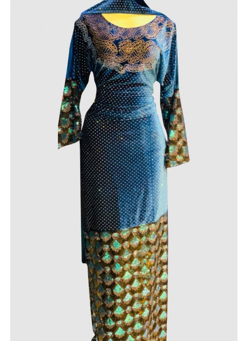 (MOQ 3 PCS) Vintage Velvet Abaya