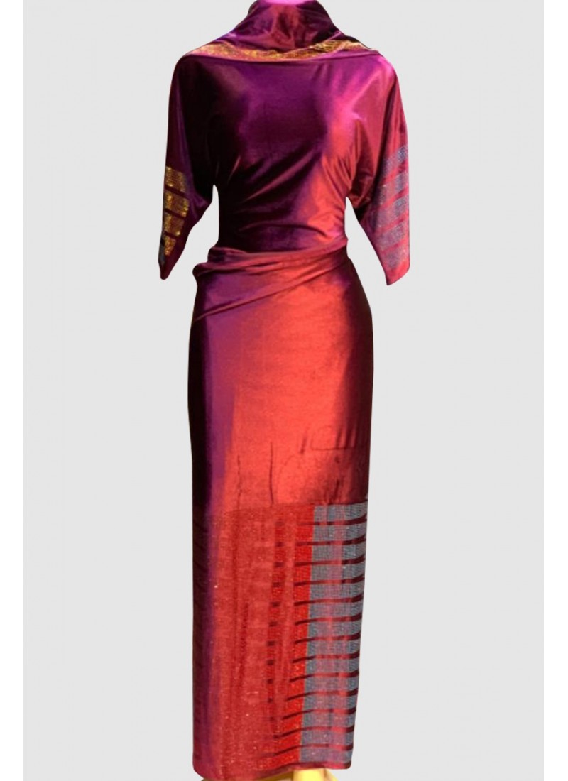 (MOQ 3 PCS) Close Velvet Abaya