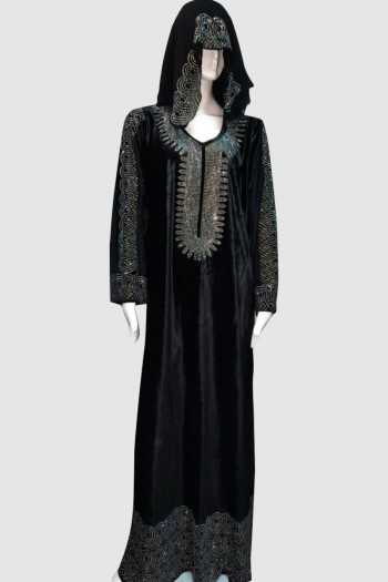 (MOQ 3 PCS) Hana Velvet Abaya 