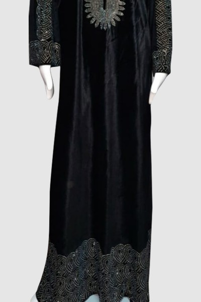 (MOQ 3 PCS) Hana Velvet Abaya 