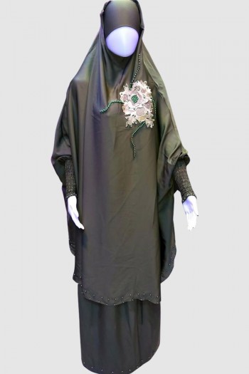 Flower Lace Islamic Pray Abaya