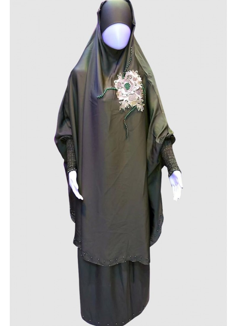 Flower Lace Islamic Pray Abaya