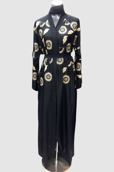 Floral Embroidery Abaya  