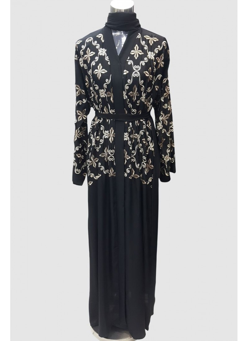 Modest Fancy Embroidery Abaya