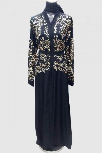 Trendy Embroidery Abaya 