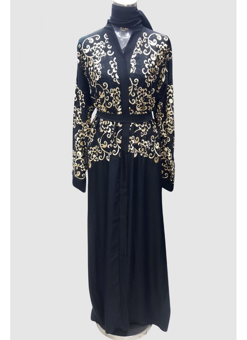 Trendy Embroidery Abaya 