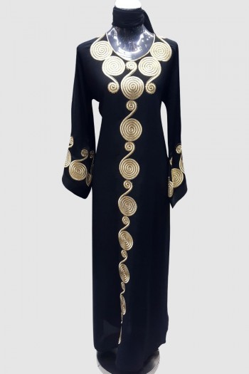 Golden Aari Work Abaya 