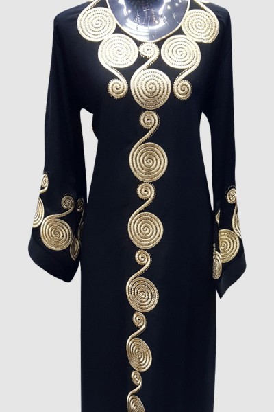 Golden Aari Work Abaya 