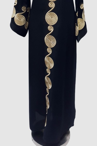 Golden Aari Work Abaya 