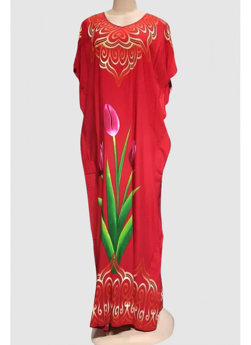 Islamic Floral Print Casual Dress