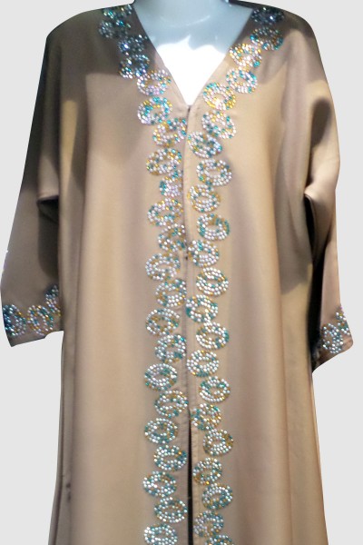 (MOQ 6 PCS) Kid's Crystal Abaya