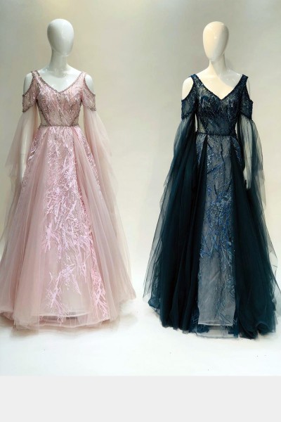 (MOQ 3 PCS) Modest Party Gown