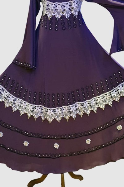 Cardigan Lace Abaya (6 Pieces Set)