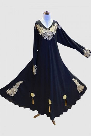 Turkish Lace Abaya (6 Pieces Set)